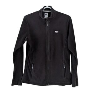 Helly Hansen polartec full zip fleece pull jacket black Large T7